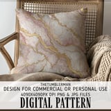 Rose Gold Marble Tumbler Design, Digital Paper Pack, Watercolor Floral Background, Printable PNG, Scrapbooking Paper, Junk Journal thumbnail 5