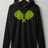 Pickleball Sport-Tek Performance Hood, Crossed Pickleball Paddles Mosaic Art Print, Lightweight Hoodie thumbnail 1