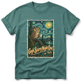 Gogh Starry Night Owl ~ Comfort Colors Premium Tee thumbnail 8