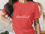 Emergency Department T-Shirt: Red, White Text, Nurse Healthcare Uniform Top thumbnail 3