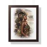 Black Woman Ancestry Wall Art Poster, She Comes From Greatness Framed Poster, African Matriarch Heritage Decor, Empowering Melanin Art thumbnail 7