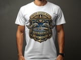 US Navy Submariner Silent Service T-Shirt | Patriotic Military Veteran Apparel, Faux Gold Emblem Naval Pride Tee Gift thumbnail 8