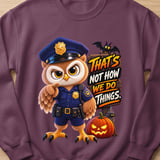 Officer Hoot the Owl Halloween Sweatshirt thumbnail 6