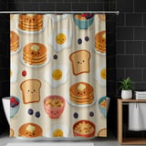 Digital Breakfast Pattern, Pancakes, Eggs, Toast, Cereal, Kawaii Food, Digital Bundle, Seamless Pattern, Digital Paper, Clipart, Commercial thumbnail 12