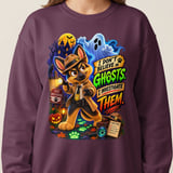 Halloween Ghosts Detective Chase Dog Sweatshirt thumbnail 13
