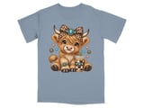 Cute Highland Cow Iced Coffee Tee thumbnail 6
