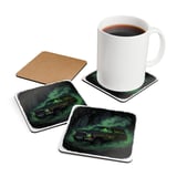Grand Wagoneer Waggy Corkwood Coaster Set, Retro Car Art Coasters, Classic Car Lover Gift, Petralla Shop Cars Section thumbnail 3