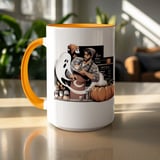 Halloween Mug, Spooky Coffee Lover Mug, Barista Ghost Mug, Pumpkin Latte Mug, Autumn Mug, Fall Drinkware, Halloween Gift Mug, Trendy Mug thumbnail 9