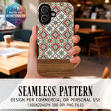 Vintage Floral Tile Digital Design thumbnail 2