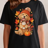 Pumpkin Spice Golden Retriever Tee thumbnail 9