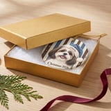 Shih Tzu Christmas Ornament 2026, Cute Dog Lover Holiday Keepsake, Blue Santa Hat Puppy Tree Decor, Vintage Dog Mom Gift thumbnail 4