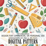 Nostalgic Classroom Chic Digital Pattern Size Bundle Png thumbnail 2