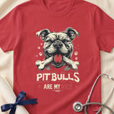 Pitbulls Are My Kids Tee | Pit Bull Mom Shirt | Pittie Lover Gift | Dog Mom Apparel thumbnail 2