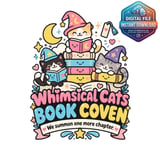 Whimsical Cats Book Coven Digital Mug Wrap thumbnail 2