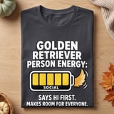 Golden Retriever Person Energy Tee thumbnail 3