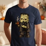 Spooky Monster Coffee Cat Tee thumbnail 3