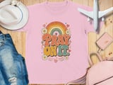 Pray On It Christian Youth T-Shirt | Retro Faith Rainbow Tee | Vintage Inspirational Boho Religious Gift for Her Women thumbnail 10