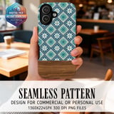 Teal Mosaic Tile Digital Art thumbnail 2
