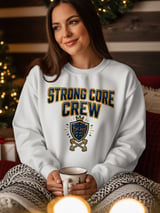 Strong Core Crew T-Shirt: Fitness Gym Workout Abs Shield Crown Dumbbell Graphic thumbnail 9