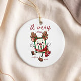 Mahjong Christmas Ornament 2026, Cute Mahjong Reindeer Holiday Tree Decor, Game Night Player Keepsake, Festive Mahjong Tile Lover Gift thumbnail 5