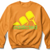 Pickleball Gildan Crewneck Sweatshirt, Addicted, Court Warm Up Layer for Passionate Players thumbnail 9