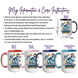 Whimsical Cats In Space Mug Wrap thumbnail 3