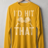 Pickleball Sport-Tek Long Sleeve Tee, I'd Hit That, Sun Shield Shirt for Outdoor Court Play thumbnail 3