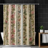 Cottage Bloom Floral Stripe Shower Curtain thumbnail 10