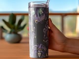 Witchy Halloween Tumbler Wrap Digital PNG for 20oz Skinny Straight | Spooky Witch Potion Jack O'Lantern Seamless Sublimation Design thumbnail 3