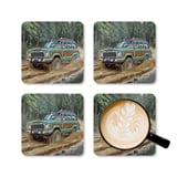 Grand Wagoneer Corkwood Coaster Set, The Waggy Car Coasters, Car Lover Gift, Off Roading Coasters, Petralla Shop thumbnail 5