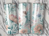 Floral Fairy 20oz Tumbler Wrap Digital Download, Magical Flowers Tumbler Design, Seamless Sublimation Tumbler Wrap, Fairy Tumbler Design thumbnail 2