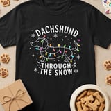 Dachshund Through The Snow Tee thumbnail 1