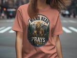 Mama Bear Prays Hard Rustic Christian Mom Art, Faith-Based Mountain Bear Family Design for Strong Motherhood Other thumbnail 8