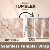 Pink Marble Tumbler Design, Digital Paper, Watercolor Flower, Floral Junk Journal, Scrapbooking, Printable tumbler png, Digital Download thumbnail 7
