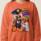 Trick Or Treat Officer Hoot the Owl Sweatshirt thumbnail 11