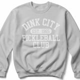 Pickleball Gildan Crewneck Sweatshirt, Dink City Est. 1965 Pickleball Club, Court Warm Up Fleece thumbnail 7
