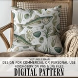 Digital Pattern Bundle, Fish Pattern, Digital Print, Fish Clipart, Fish Art, Seafood Illustration, Angling Artwork, Sea Life, Digital Bundle thumbnail 5