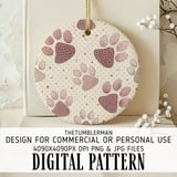 Cozy Paw Print Pattern Digital Size Bundle Png thumbnail 3
