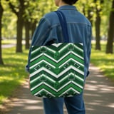 Football Tote Bag: Green Chevron, Sporty Phone Case, Repeating Pattern thumbnail 12