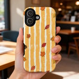 Autumn Leaves Fall Phone Case & Tote Bag, Cozy Rustic Pinecone Acorn Pattern, Seasonal Thanksgiving Gift thumbnail 14