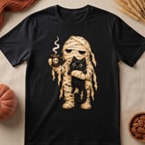 Mummy and Black Cat Coffee Tee thumbnail 6
