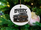 Grand Wagoneer Ornament, Muddy By Choice, Waggy Car Ornament, Off Road Ride, Car Lover Gift, SUV Ornament thumbnail 3