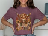 Howdy Fall Highland Cow Tee thumbnail 3