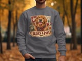 Golden Retriever Fall Sweatshirt, Leaves and Paws Vintage Dog Hoodie, Autumn Dog Mom Crewneck, Cozy Pumpkin Pet Lover Tote Bag Gift thumbnail 3