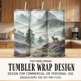 Enchanted Highlands Stag Digital Design Size Bundle Png thumbnail 1
