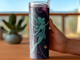 Fairy Tumbler Wrap Design, 20oz Skinny Tumbler Sublimation, Magical Stars, Digital Download, Seamless Wrap, DIY Tumbler Graphics thumbnail 3