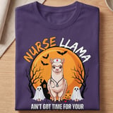 Halloween Nurse Llama Tee thumbnail 5