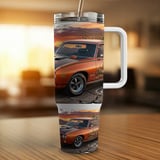 40oz Tumbler Wrap Pontiac GTO Sublimation Design, Classic Muscle Car Digital Download, Route 66 Desert Road Trip Tumbler PNG Gift thumbnail 4