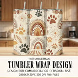 Boho Paw Print Rainbow Pattern Digital Size Bundle Png thumbnail 1