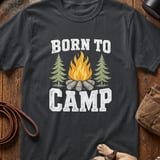 Born To Camp Campfire T-Shirt thumbnail 1